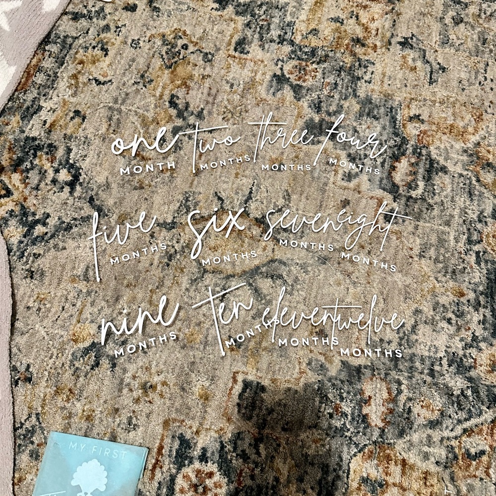 custom acrylic milestone set